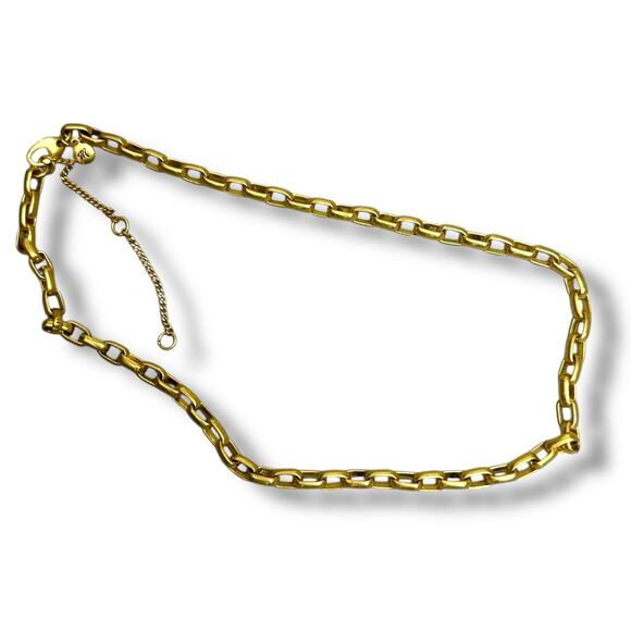 Madewell Pomegranate Seed Gold Chunky Cable Chain Adjustable Choker Necklace - Picture 1 of 4